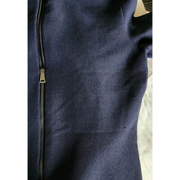 TED BAKER Pleated Hem Knitted Bodycon Mini Dress Navy Blue Mini TB Size 2/US 6 - Picture 9 of 12